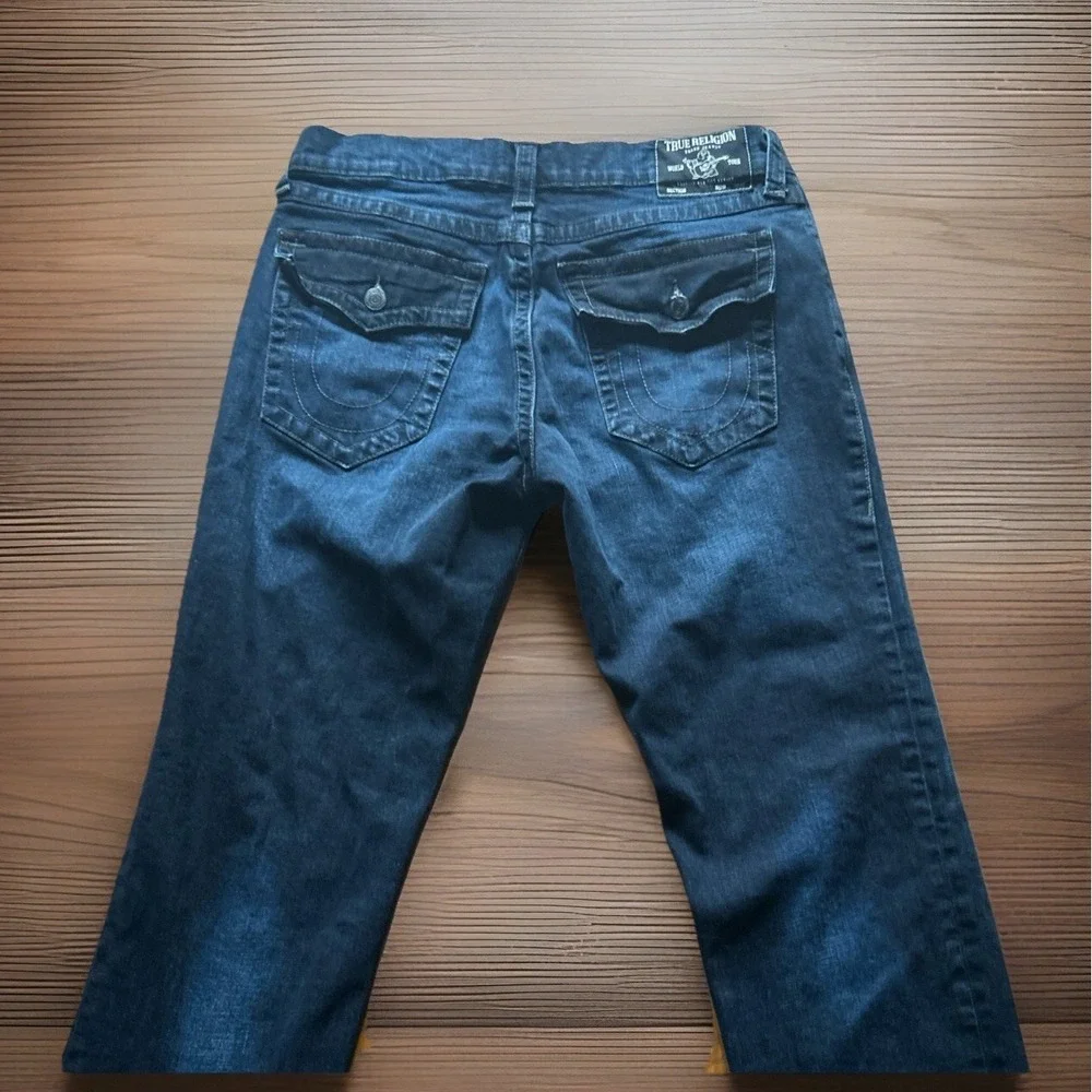 True Religion Geno Big T Flap Pocket Relaxed Slim Fit Jeans Men's Size 36x32.5